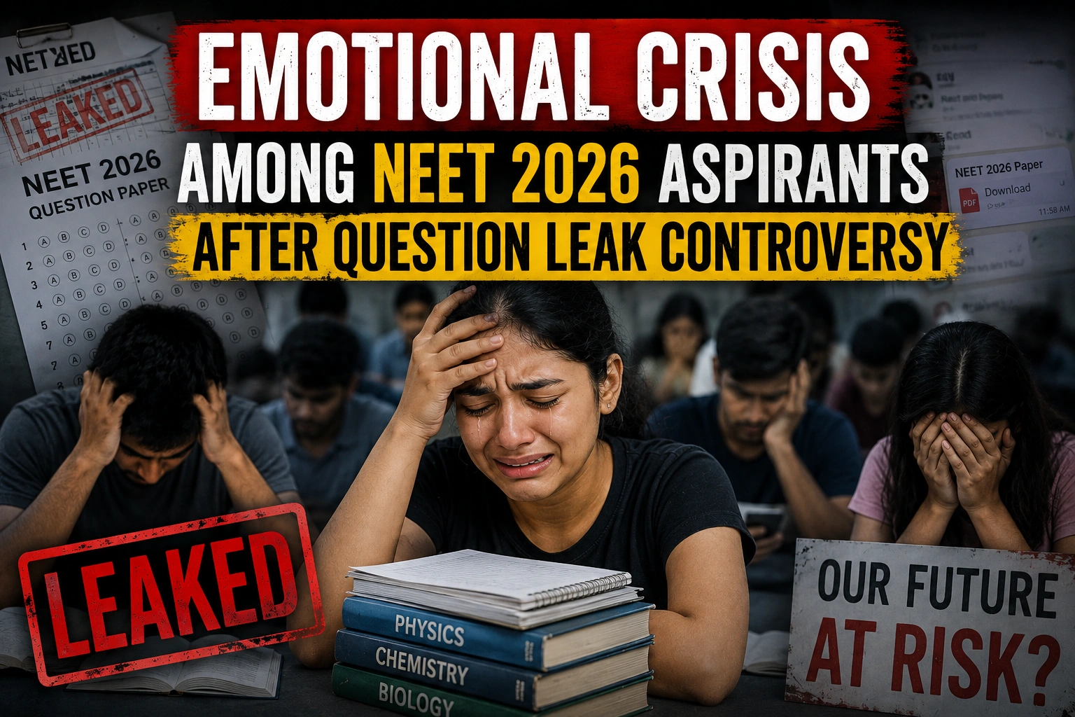 Emotional Crisis Among NEET 2026 Aspirants After Question Leak Controversy